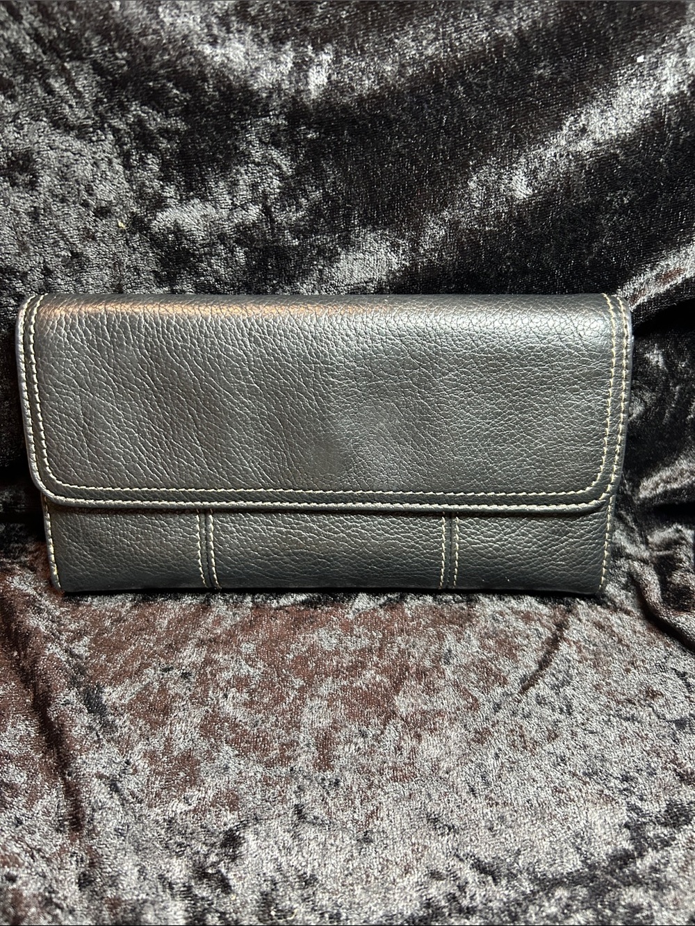 Clarks Classic Black Leather Clutch Wallet -